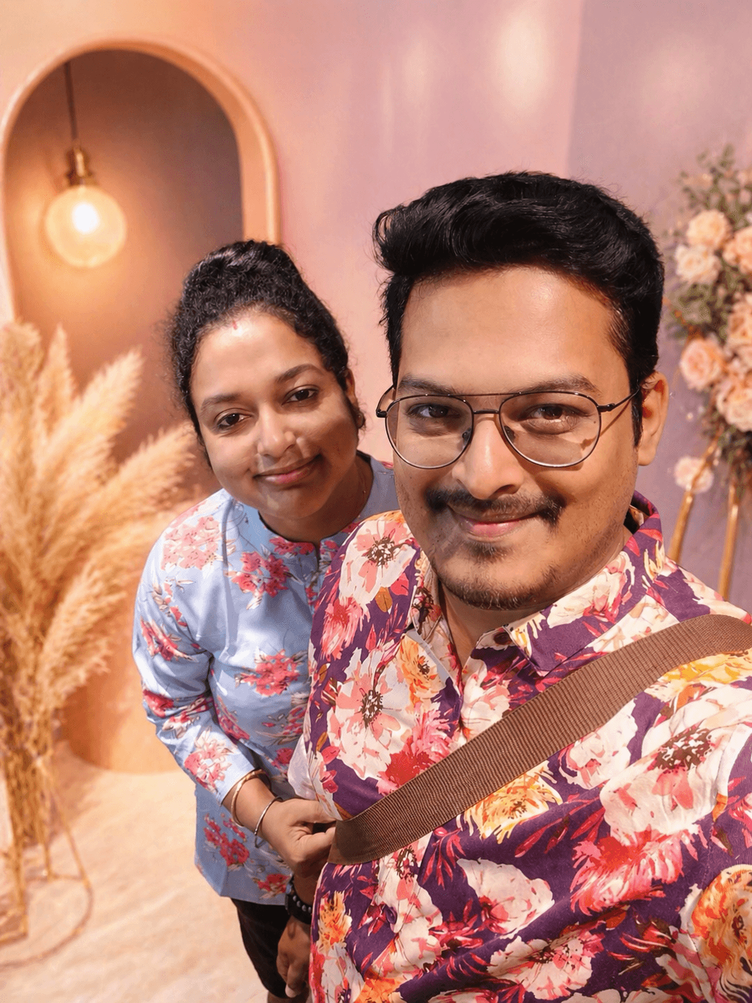 Anindita and Dibakar — the founders of Let's Go Scrunchies